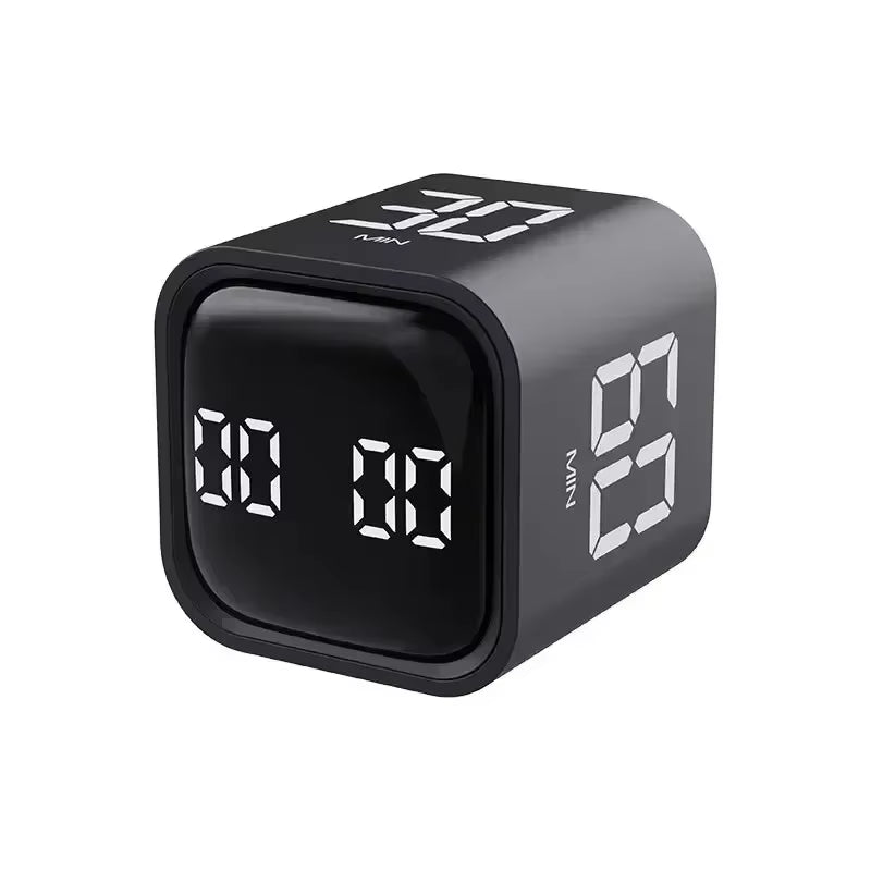 Productivity Timer Productivity Cube Timer Gravity Sensor LED Display 4 Preset Time Kids Time Management Kitchen Countdown Timer
