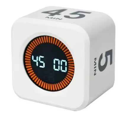 Productivity Timer Productivity Cube Timer Gravity Sensor LED Display 4 Preset Time Kids Time Management Kitchen Countdown Timer